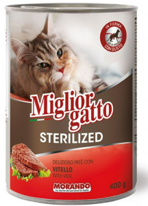 Miglior Gatto Sterilised Kıyılmış Dana Etli Kısırlaştırılmış Konserve Kedi Maması