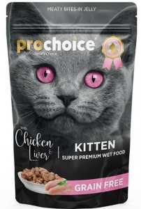 Pro Choice Tahılsız Kitten Tavuk ve Ciğerli Yavru Konserve Kedi Maması